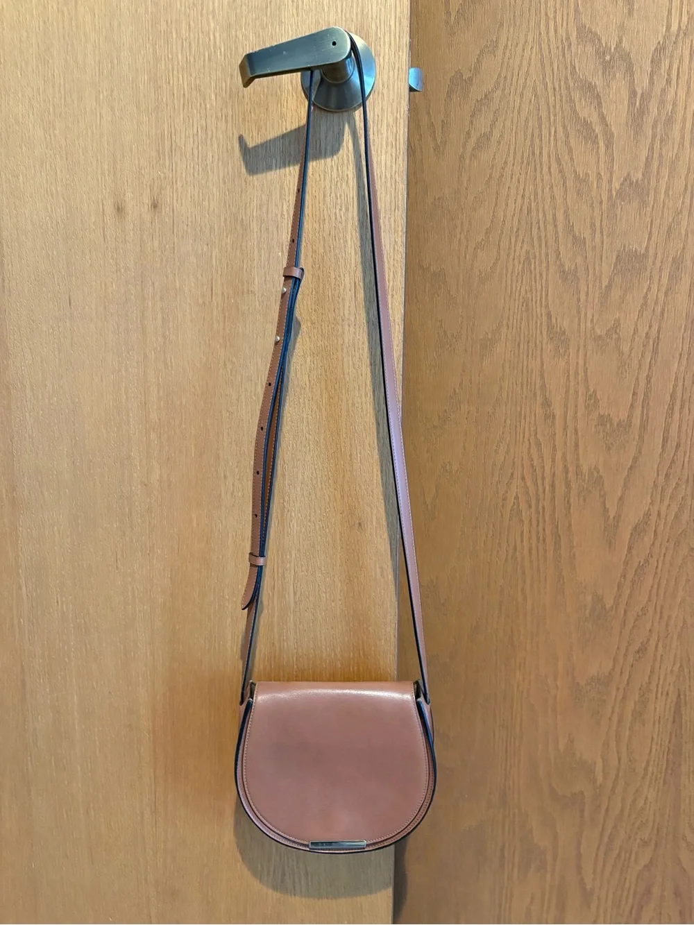 Cuyana Brown Leather Crossbody Saddle Bag - Women